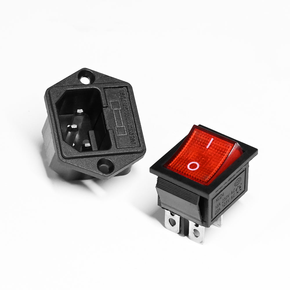 Aexit Interruttori Bilanciere Impermeabili 5 Pezzi - 250V/16A Rosso Con LED - Foto 8