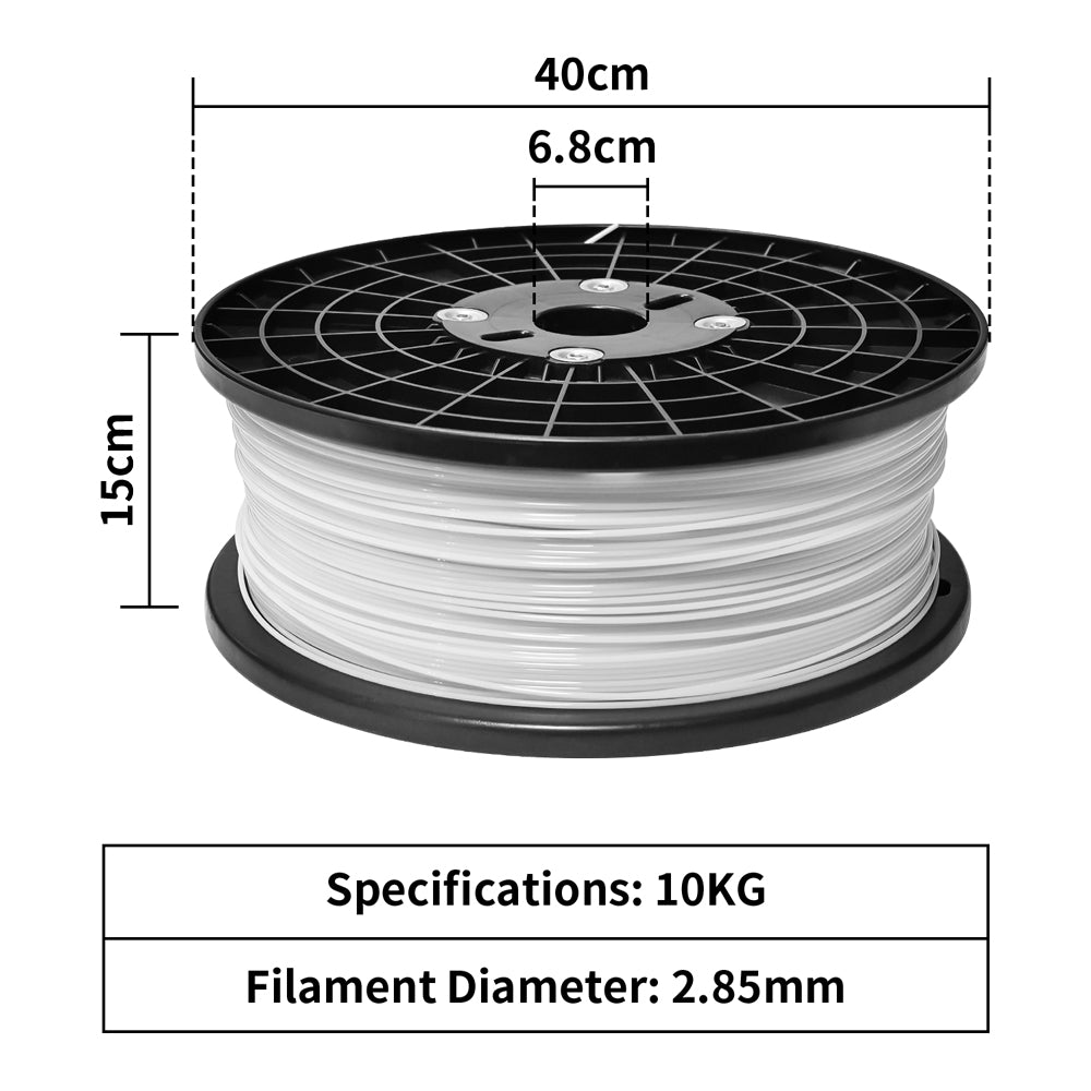 TRONXY HS PETG Filament  2.85mm  White/Black,10kg Spool,High Speed 3D Print Filament