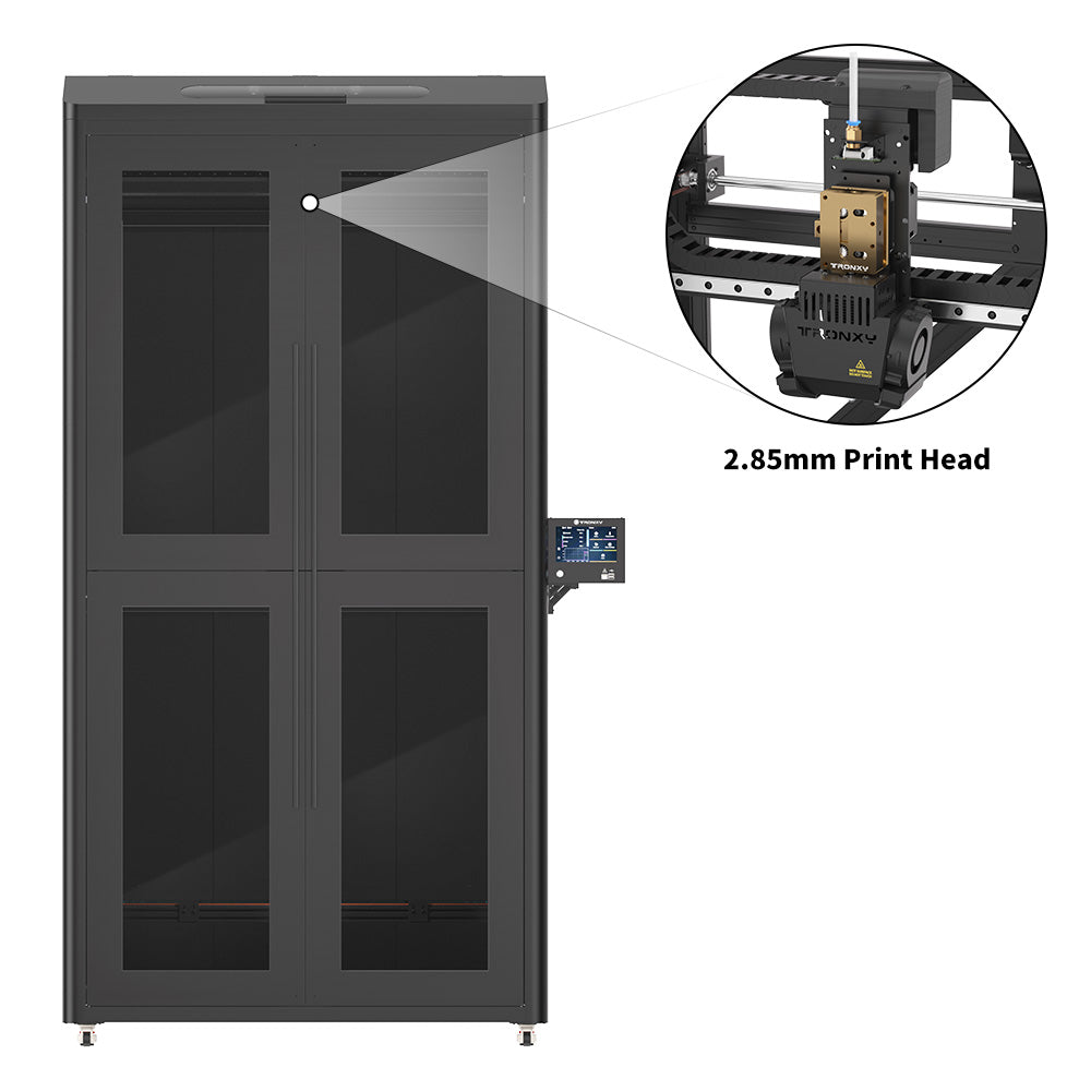 VEHO 1000-20A Fully Enclosed High Speed 3D Printer 1000*1000*2000mm Large Print Size With Klipper Firmware Direct Drive Extrusion