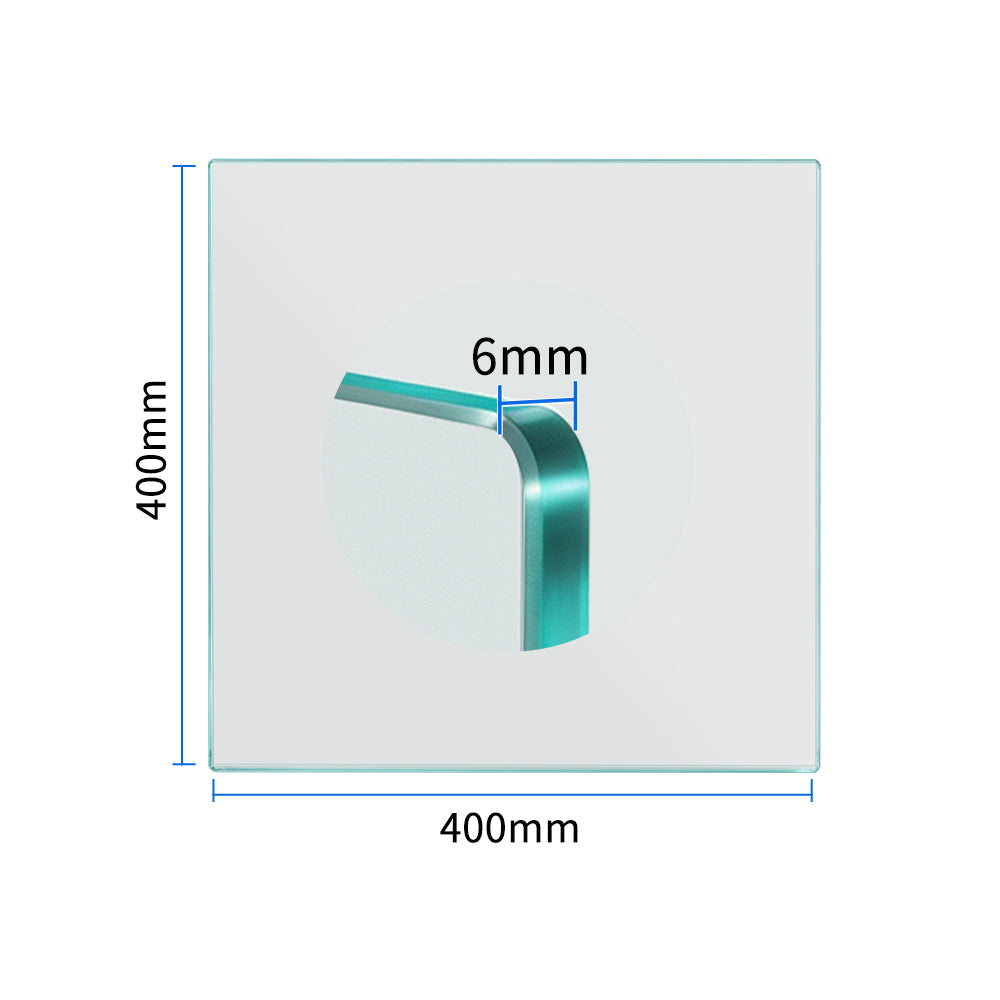 TRONXY High Borosilicate Tempered Glass Plate for 3D Printer-330x330mm/400x400mm/500x500mm/600x600mm Build Plate