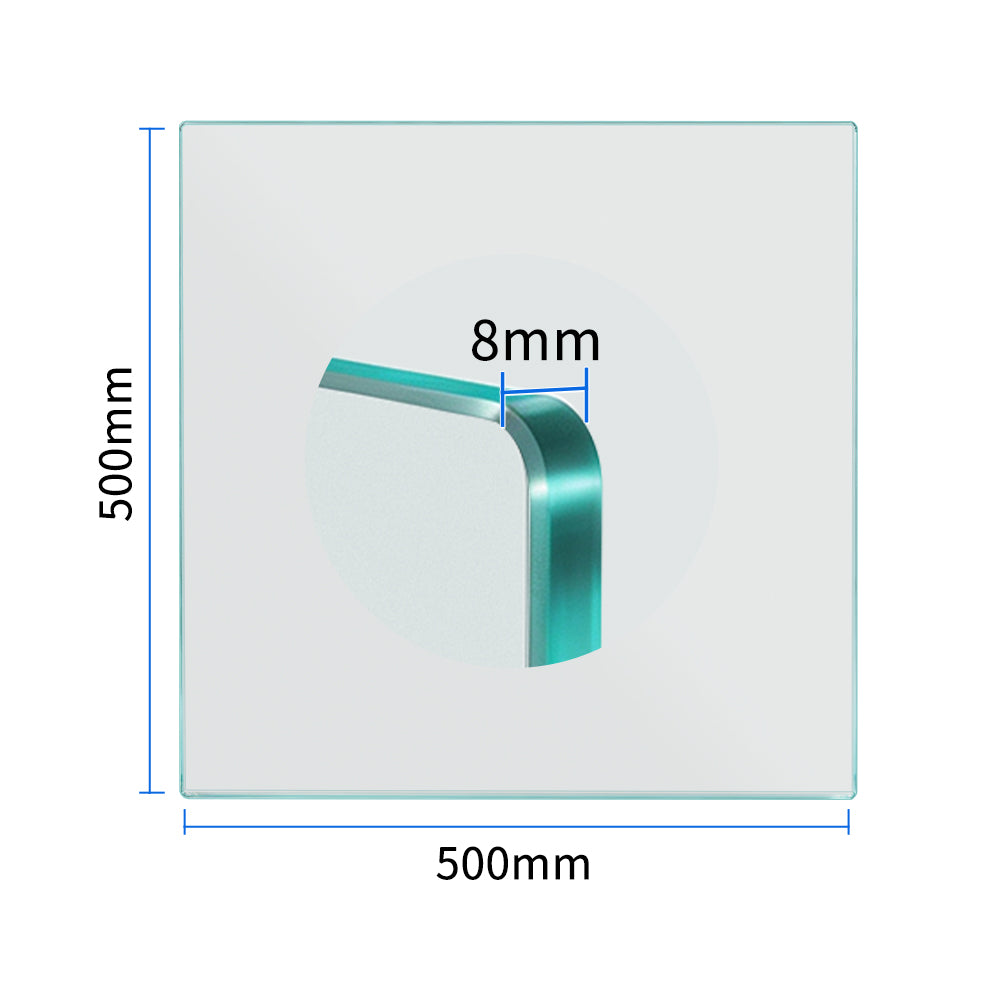TRONXY High Borosilicate Tempered Glass Plate for 3D Printer-330x330mm/400x400mm/500x500mm/600x600mm Build Plate