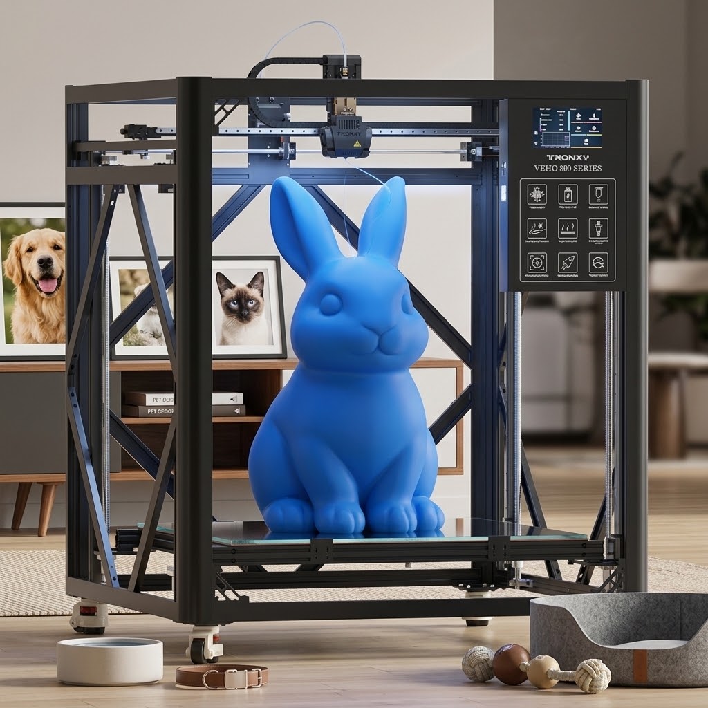 TRONXY VEHO 800 Pro 3D Printer, 2.85mm High Temp Extruder For Industrial Printing,800x800x800mm Large Format