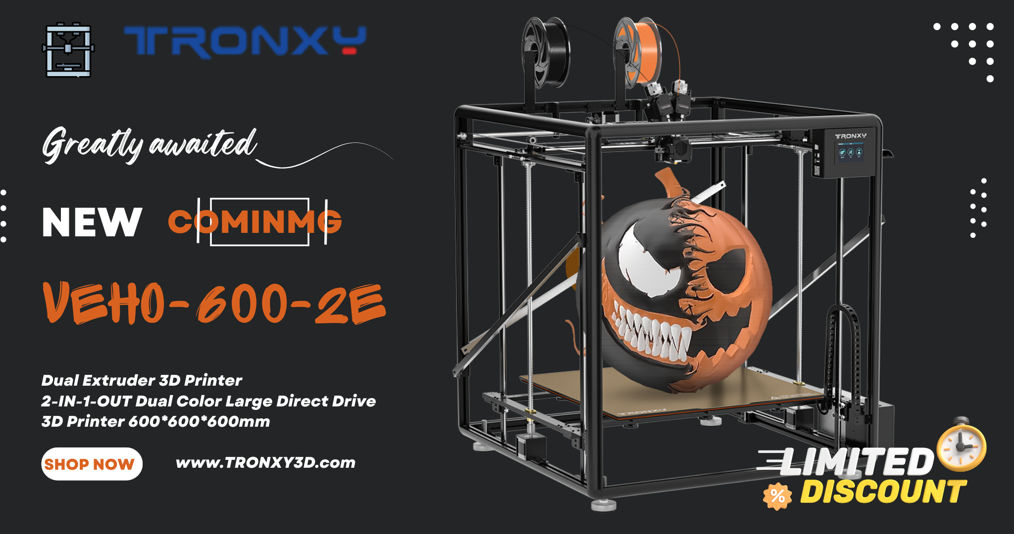 Tronxy Gemini S bricolage double extrudeuse IDEX Kit d'imprimante