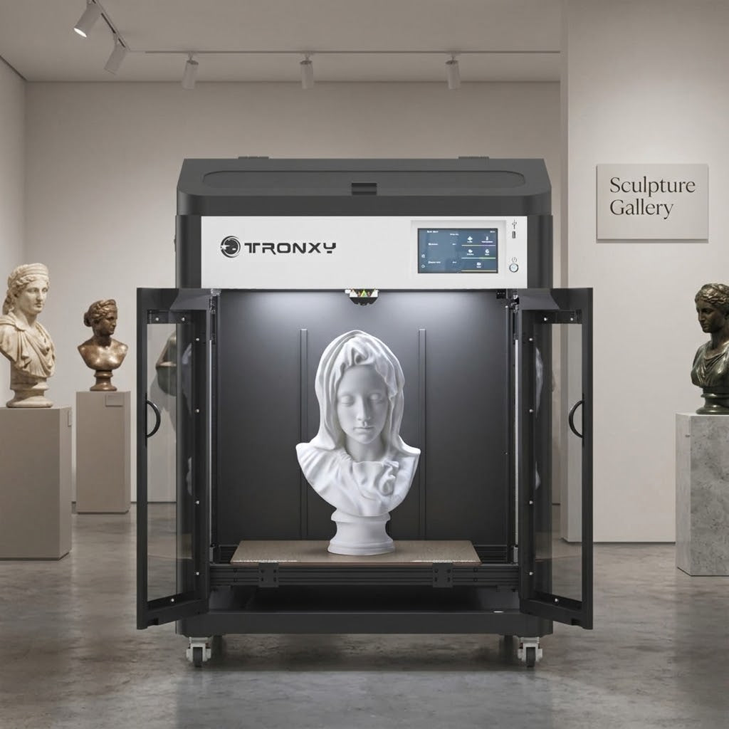 TRONXY VEHO 600A Fully Enclosed 3D Printer 600x600x600mm Large Format High Speed Klipper  Direct Drive Extruder