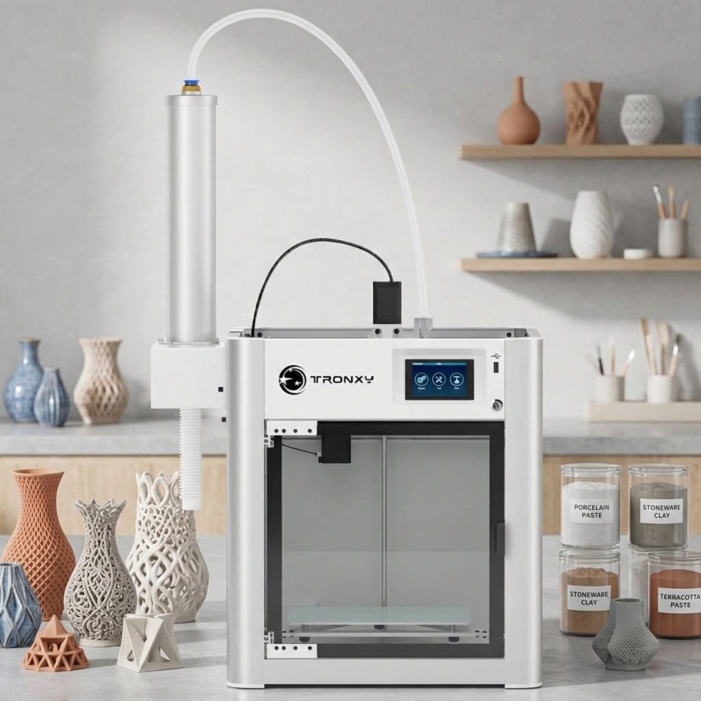 Tronxy Moore X Ceramic & Clay 3d printer with Enclosure Aluminum Barrel Feeding system electric putter 255mm*255mm*255mm