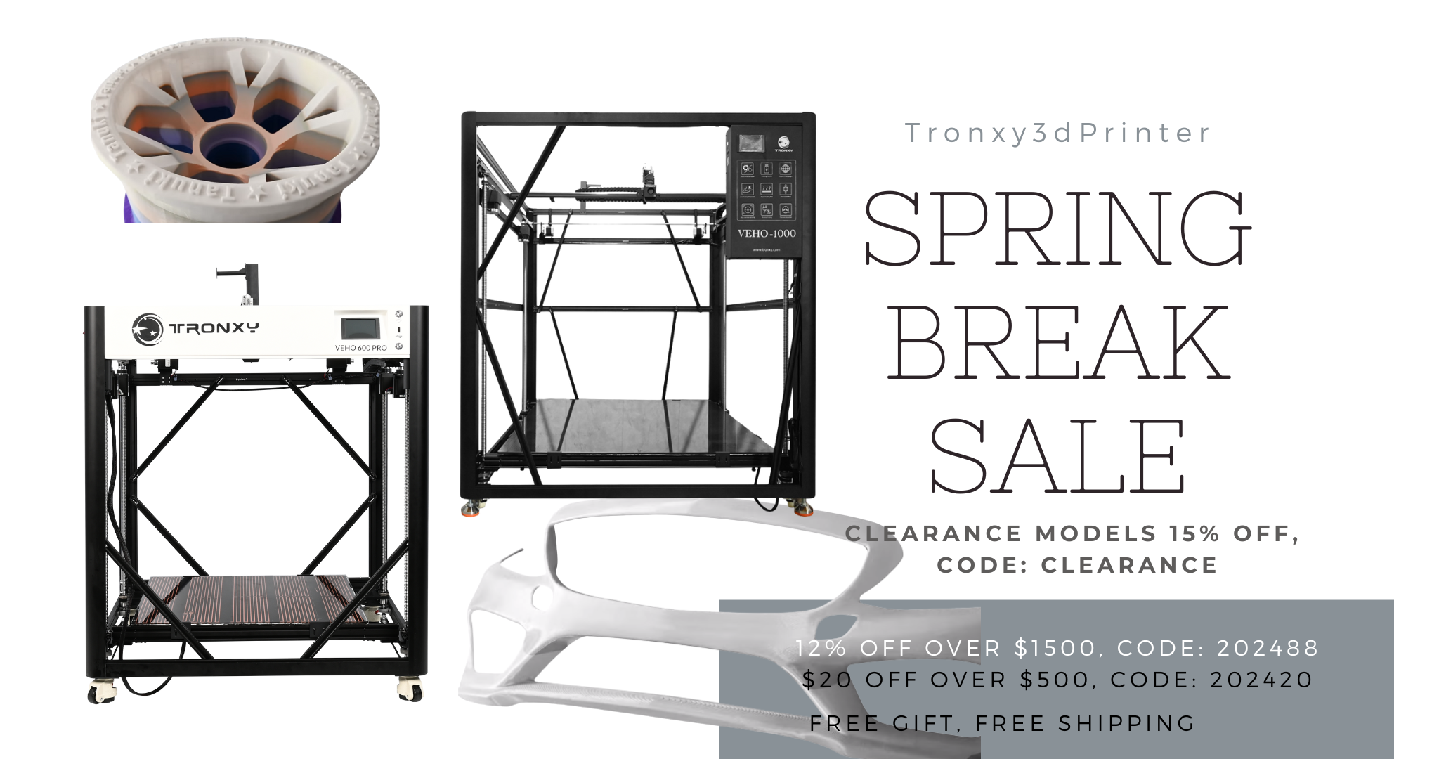 tronxy 3d printer spring break sale