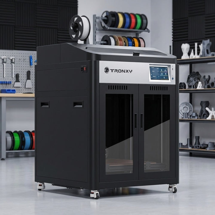 TRONXY VEHO 500A Fully Enclosed CoreXY 3D Printer 500x500x500mm,600mm/s Klipper High Speed