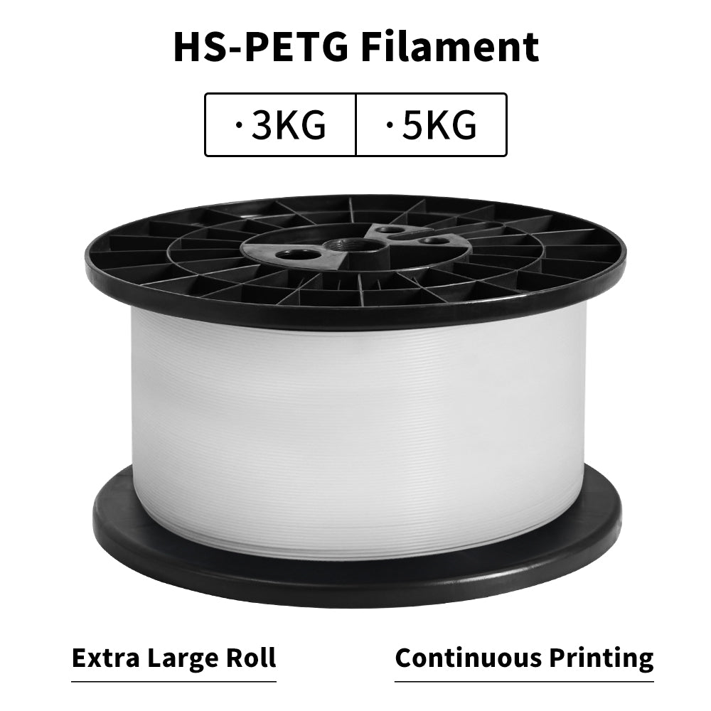 Tronxy New HS PETG Filament  1.75mm  White/Black  ,3/5kg Spool,High Speed 3D Print Filament
