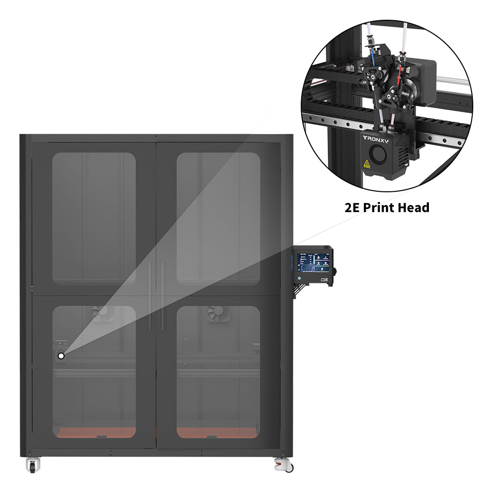 VEHO 1012A Full Enclosure 3D Printer 1000*1000*1200mm Huge Print Size With Klipper Firmware Direct Drive Extrusion