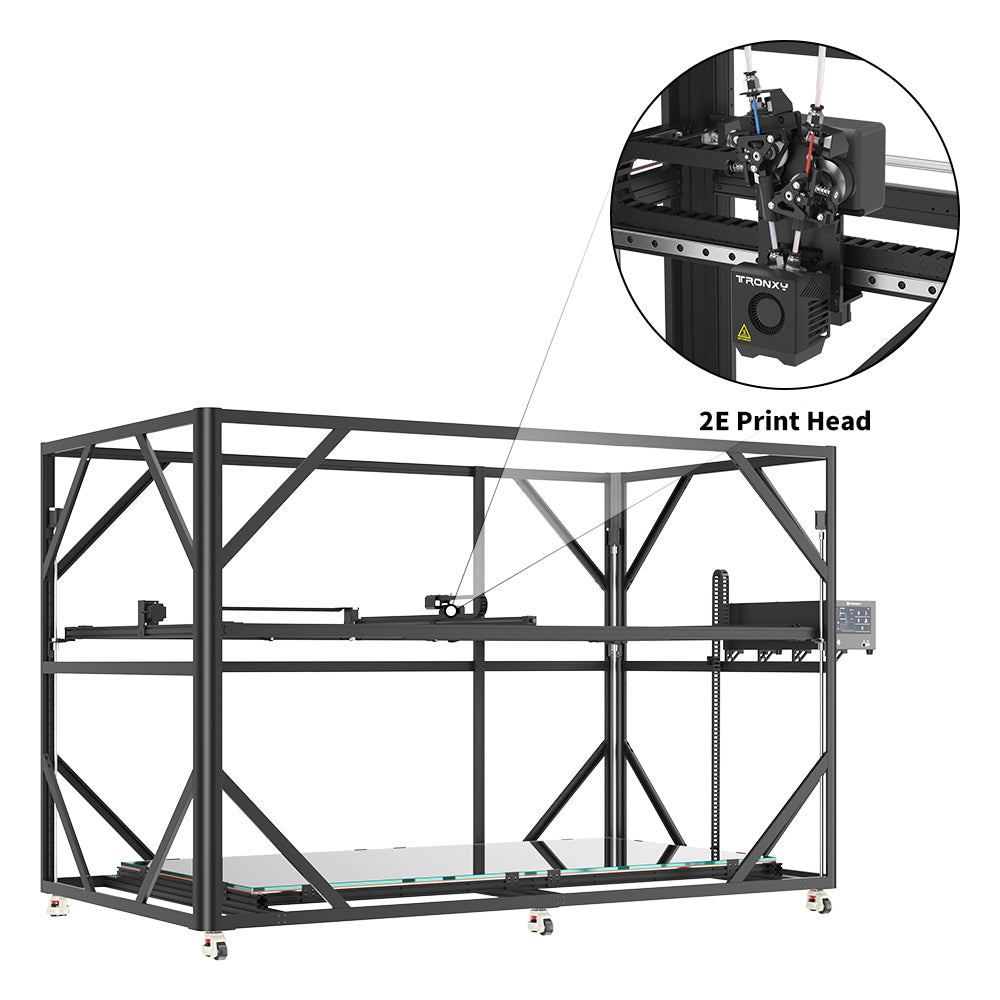 VEHO 2010-10 Large 3D Printer 2000*1000*1000mm Huge Print Size With Klipper Firmware Direct Drive Extrusion