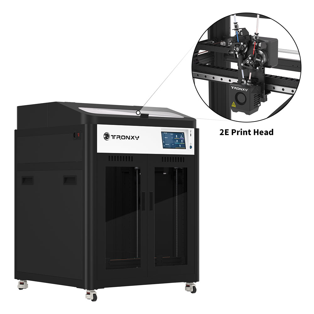 TRONXY VEHO 500A FDM 3D Printer Large Print Size 500*500*500mm Direct Drive Extrusion Full Enclosure 3d printers Kit With Klipper Firmware
