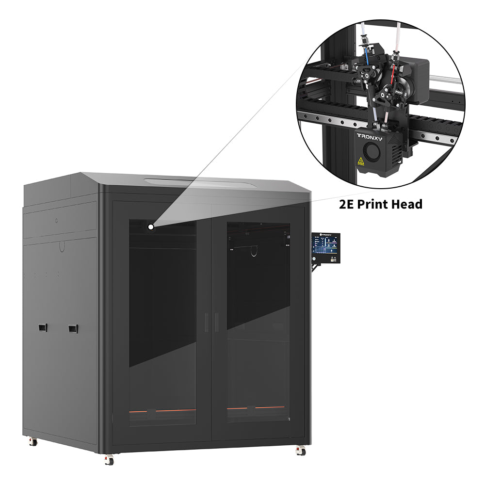 VEHO 800A Full Enclosure 3D Printer 800*800*800mm Large Print Size With Klipper Firmware Direct Drive Extrusion