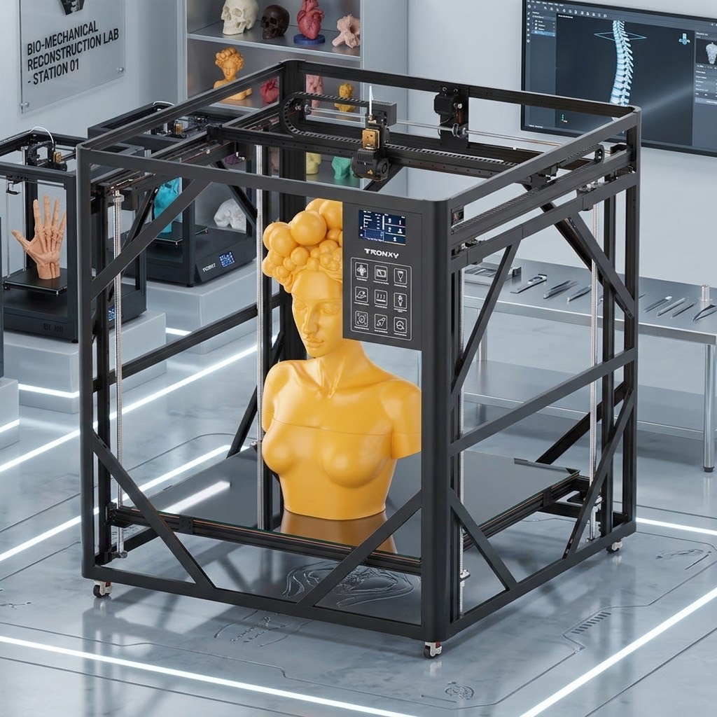 TRONXY VEHO 1000 Pro 3D Printer, 2.85mm High Temp Extruder For Industrial Printing,1000x1000x1000mm Large Format