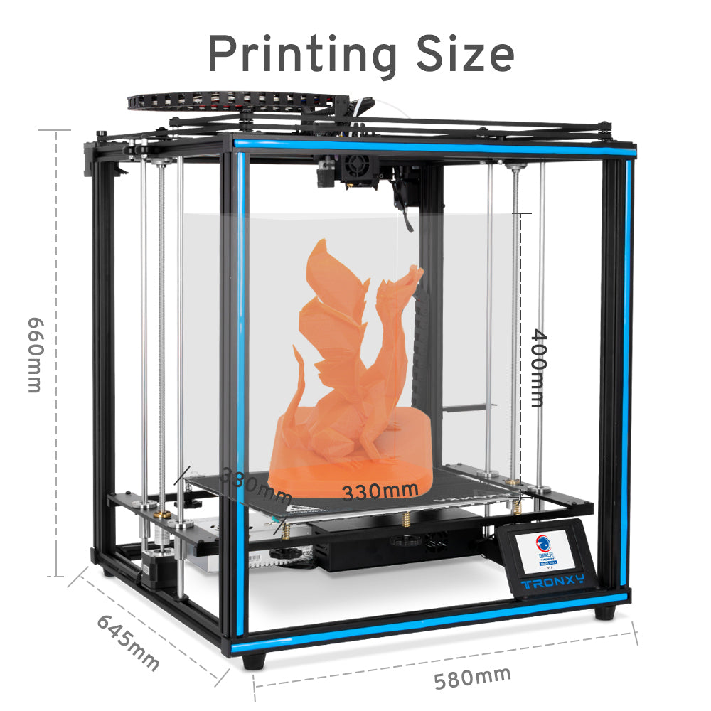 <transcy>Stampante 3D CoreXY fai da te X5SA 24V con dimensioni di costruzione 300*330*400mm</transcy>