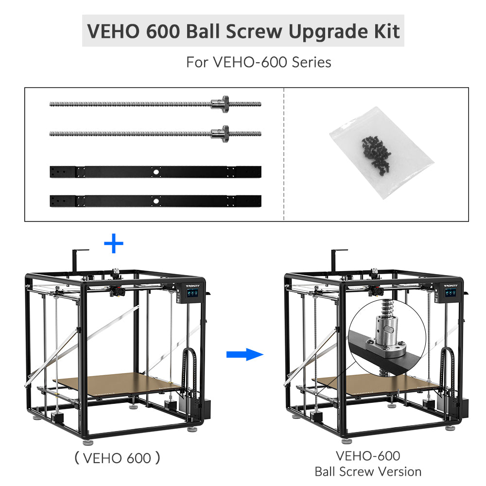 T12 Ball screw 680mm C7 12mm dia VEHO-600 3d printer ballscrew upgrade kit