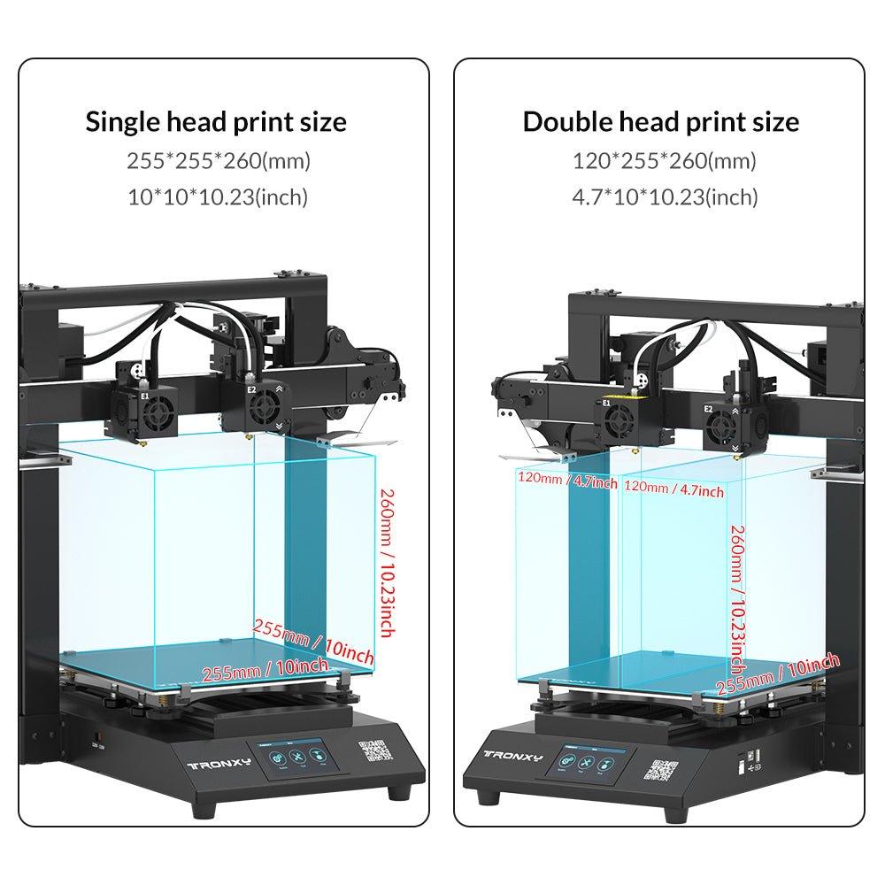 2022 New Gemini XS IDEX 3d Printer Two Head Multicolor Independent Dual Extruder 3D Printer 255*255*260mm - Tronxy 3D Printers Official Store