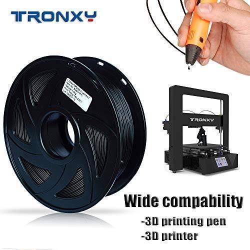 3D Flexible Black TPU Filament 1.75 mm 2.2 LBS (1KG) - Tronxy 3D Printers Official Store