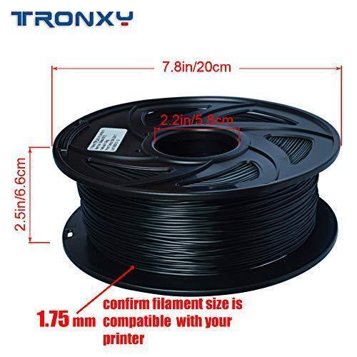 3D Flexible Black TPU Filament 1.75 mm 2.2 LBS (1KG) - Tronxy 3D Printers Official Store