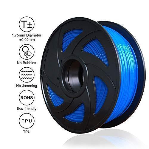 3D Flexible Blue TPU Filament 1.75 mm, 2.2 LBS (1KG) - Tronxy 3D Printers Official Store
