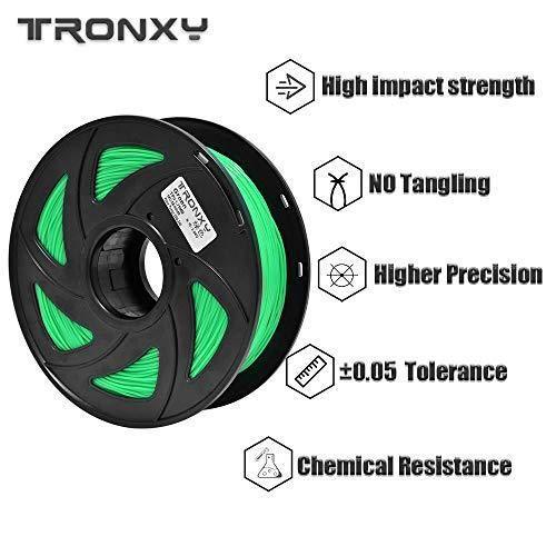 3D Flexible Green TPU Filament 1.75 mm, 2.2 LBS (1KG) - Tronxy 3D Printers Official Store