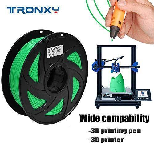 3D Flexible Green TPU Filament 1.75 mm, 2.2 LBS (1KG) - Tronxy 3D Printers Official Store