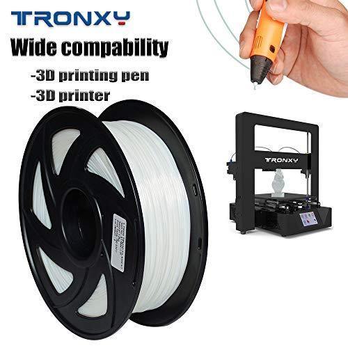 3D Flexible White TPU Filament 1.75 mm, 2.2 LBS (1KG) - Tronxy 3D Printers Official Store