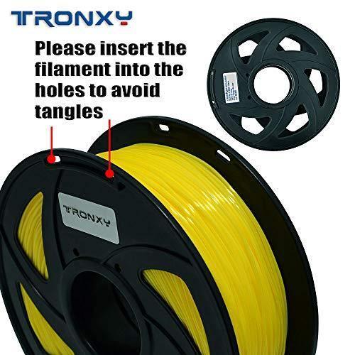 3D Flexible Yellow TPU Filament 1.75 mm, 2.2 LBS (1KG) - Tronxy 3D Printers Official Store