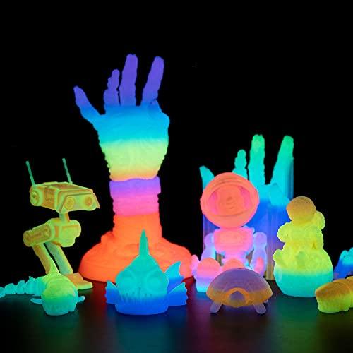 Shining PLA 3D Printer Filament 1.75mm Rainbow Glittering Colorful