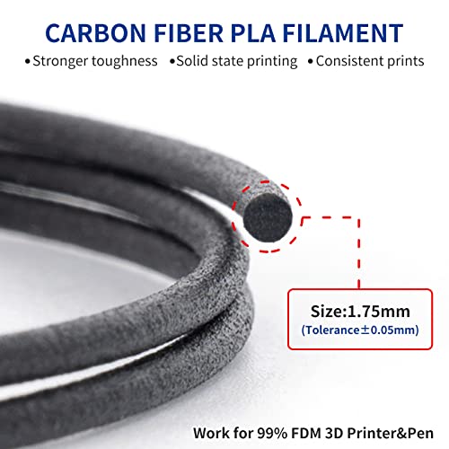 PLA Carbon Fiber 3D Printer Filament 1KG
