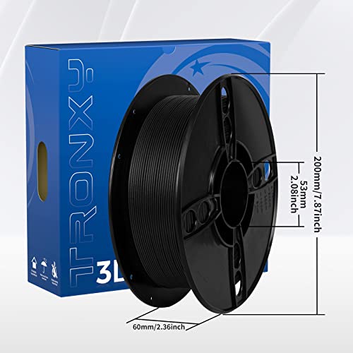 Carbon Fiber PLA Filament 1.75mm, 3D Printer Filament Carbon Fiber,  High-Accuracy +/- 0.05 mm, Carbon Black Pla Filament for Most 3D Printers,  1KG Spool(2.2 lbs) – Tronxy 3D Printers Official Store