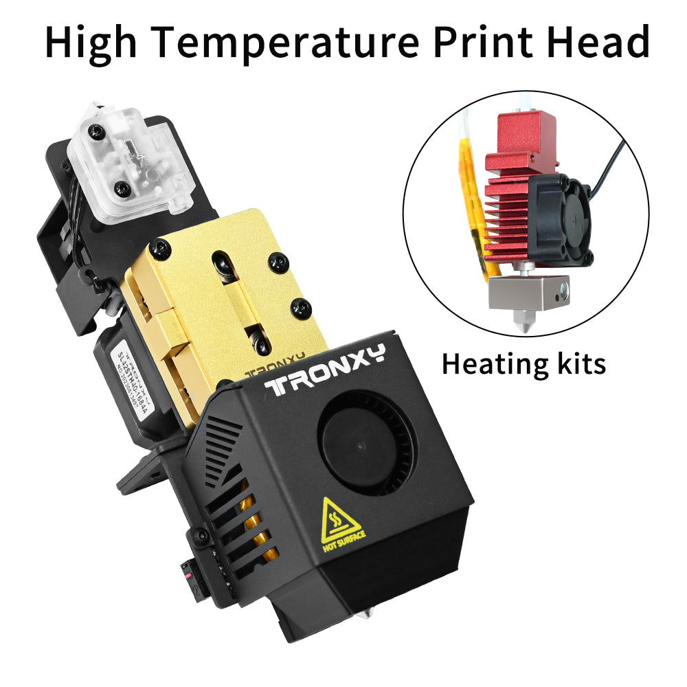 VEHO series 2.85mm/3mm Full Metal Dual Gear Extruder 320℃ High Temp Print head Kits