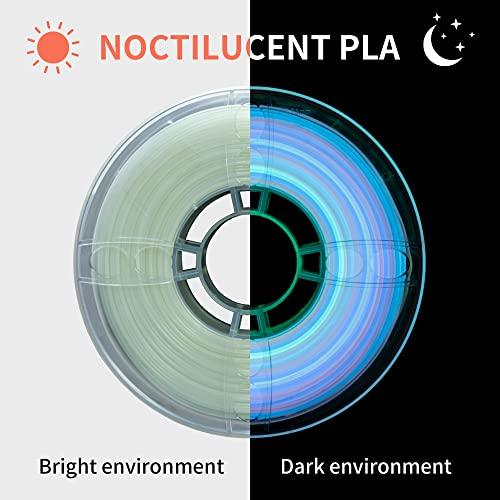 Glow in the Dark Filament 1.75mm Glow milticolor, Change 5 Meters, 3D Printed PLA Filament, Dimensional Accuracy +/- 0.05mm, 1kg Spool - Tronxy 3D Printers Official Store