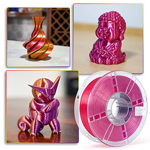 eSUN Silk Magic PLA Filament 1.75mm, Shiny Silk Dual Color Co Extrusion 3D  Printer Filament, 1KG (2.2 LBS) Spool 3D Printing Color Change Filament for