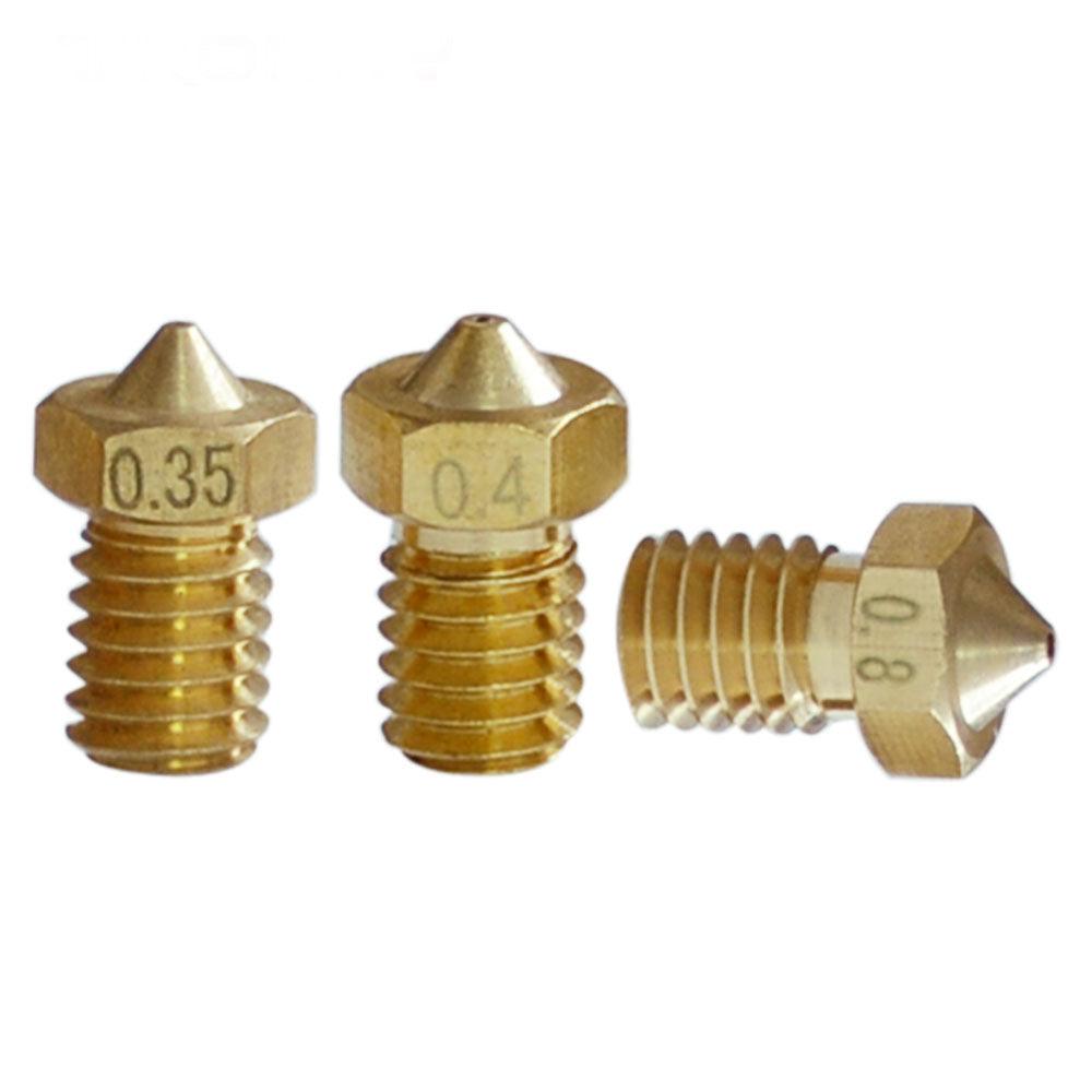 Tronxy 5pcs/lot V5 V6 Nozzle Copper M6 Threaded Brass - Tronxy 3D Printers Official Store