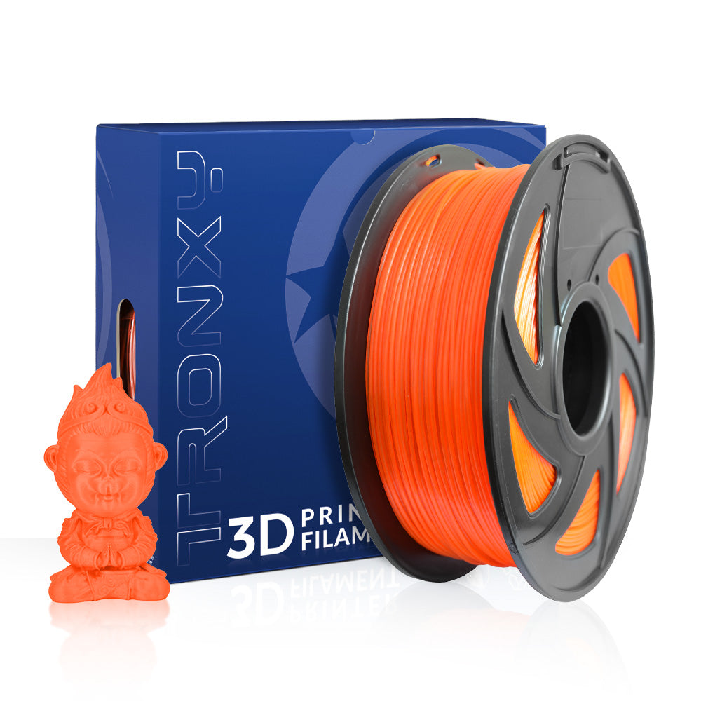 Filament d'imprimante 3D PETG 1,75 mm, 1 kg (2,2 lb) Bobine d'imprimante 3D (Orange transparent)