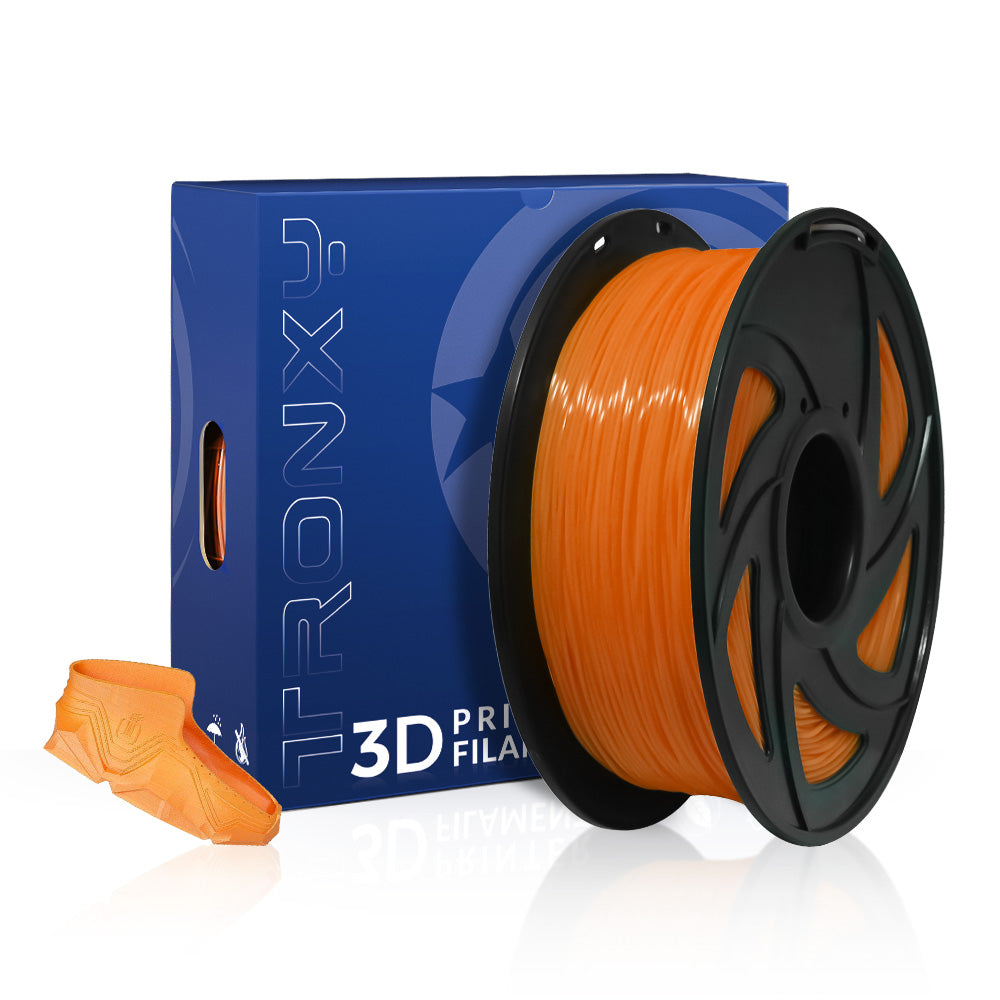 3D フレキシブル オレンジ TPU フィラメント 1.75 mm、2.2 LBS (1KG)