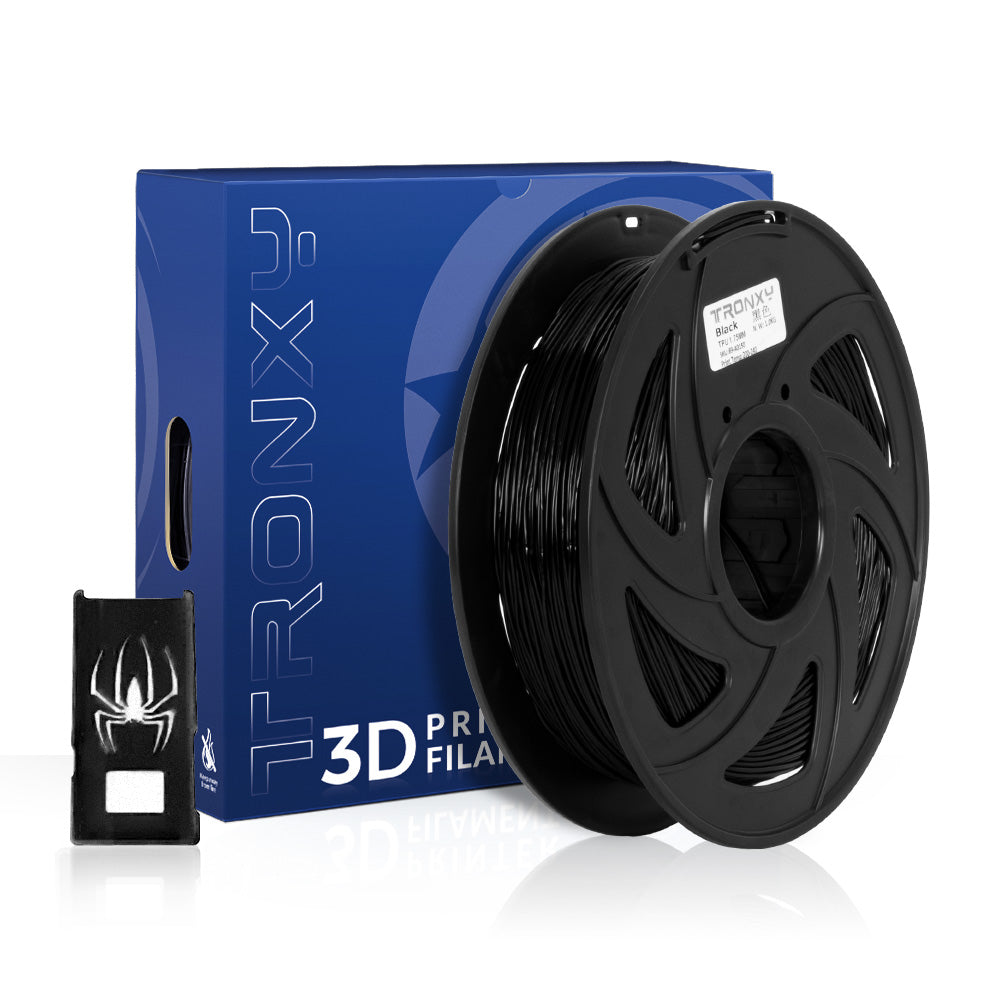 3D Flexible Black TPU Filament 1.75 mm 2.2 LBS (1KG)