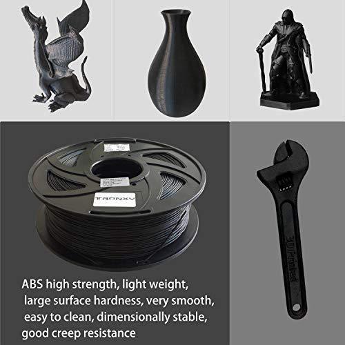ABS 3D Printer Filament, 1 kg Spool, 1.75 mm, Black - Tronxy 3D Printers Official Store