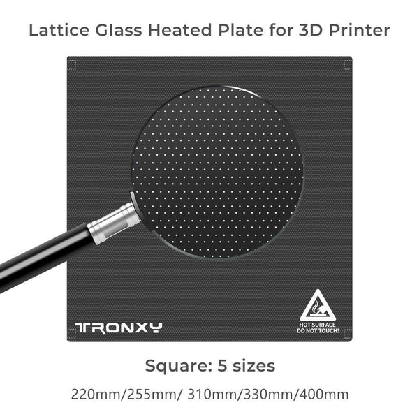 Lattice Glass Heated bed Plate 7 Sizes 3D Printer Parts & Accessorie for Hot Bed