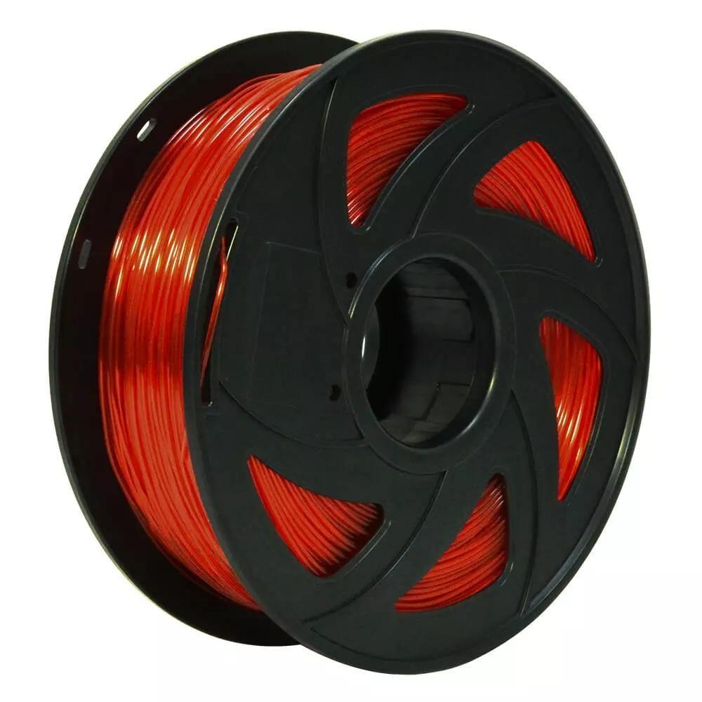 PETG 3D Printer Filament 1.75mm, 1 KG (2.2lbs) Spool, for 3D Printer (Transparent Red) - Tronxy 3D Printers Official Store